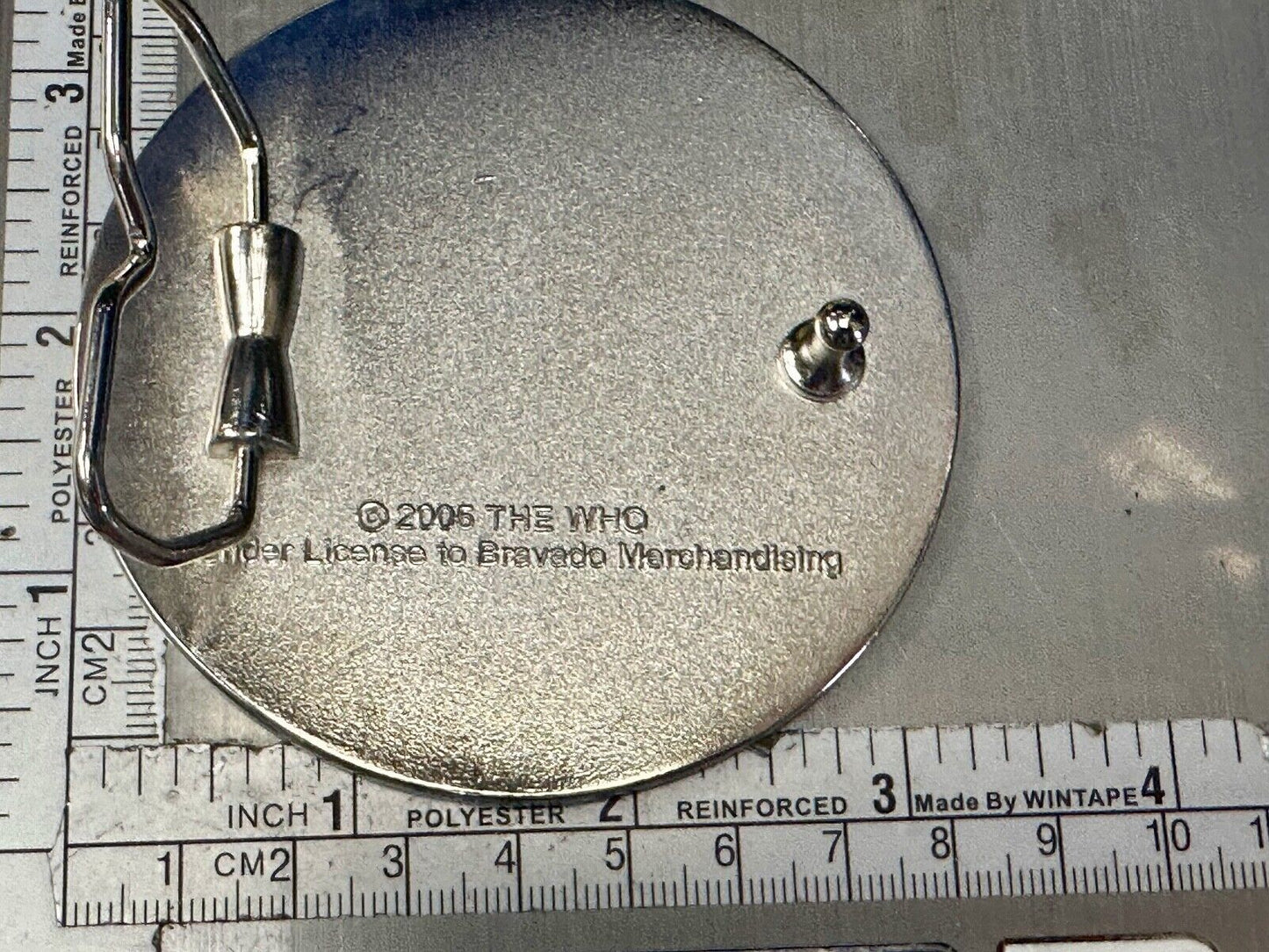 The Who Iconic Band Belt Buckle 2005 Bravado Merchandising Logo Oval Painted