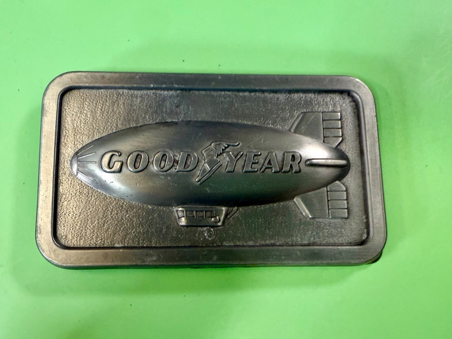 The Goodyear Blimp Tire & Rubber Company Air Ship Vintage 1974 Promo Belt Buckle
