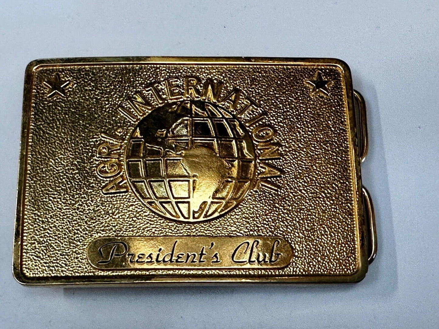 Agri International Inc Omaha NE Farming Presidents club Vintage 1978 Belt Buckle
