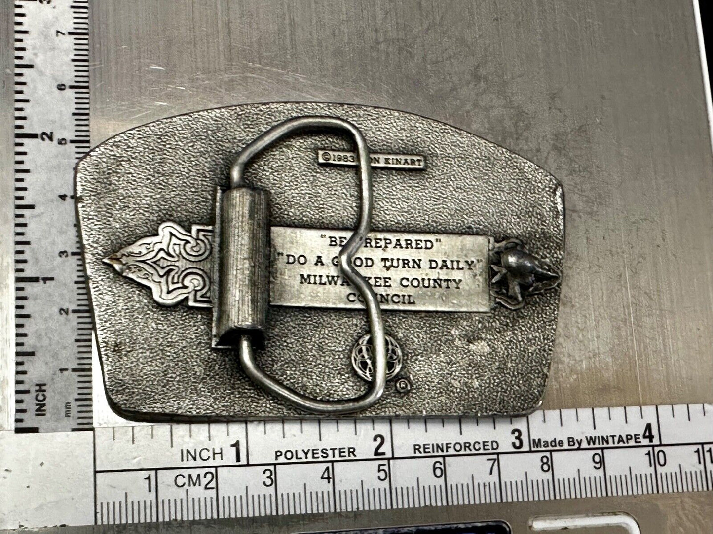 Be Prepared Do a Good Turn Daily Milwaukee Country Council BSA 1983 Belt Buckle