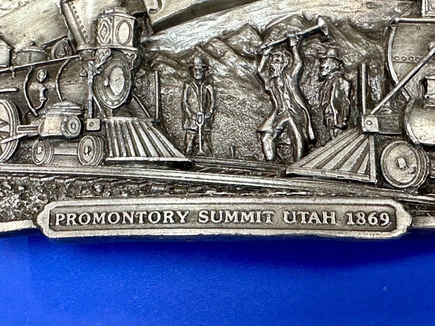 Ames Tools Promontory Summit Utah 1869 Train vintage 1972 Siskiyou belt buckle