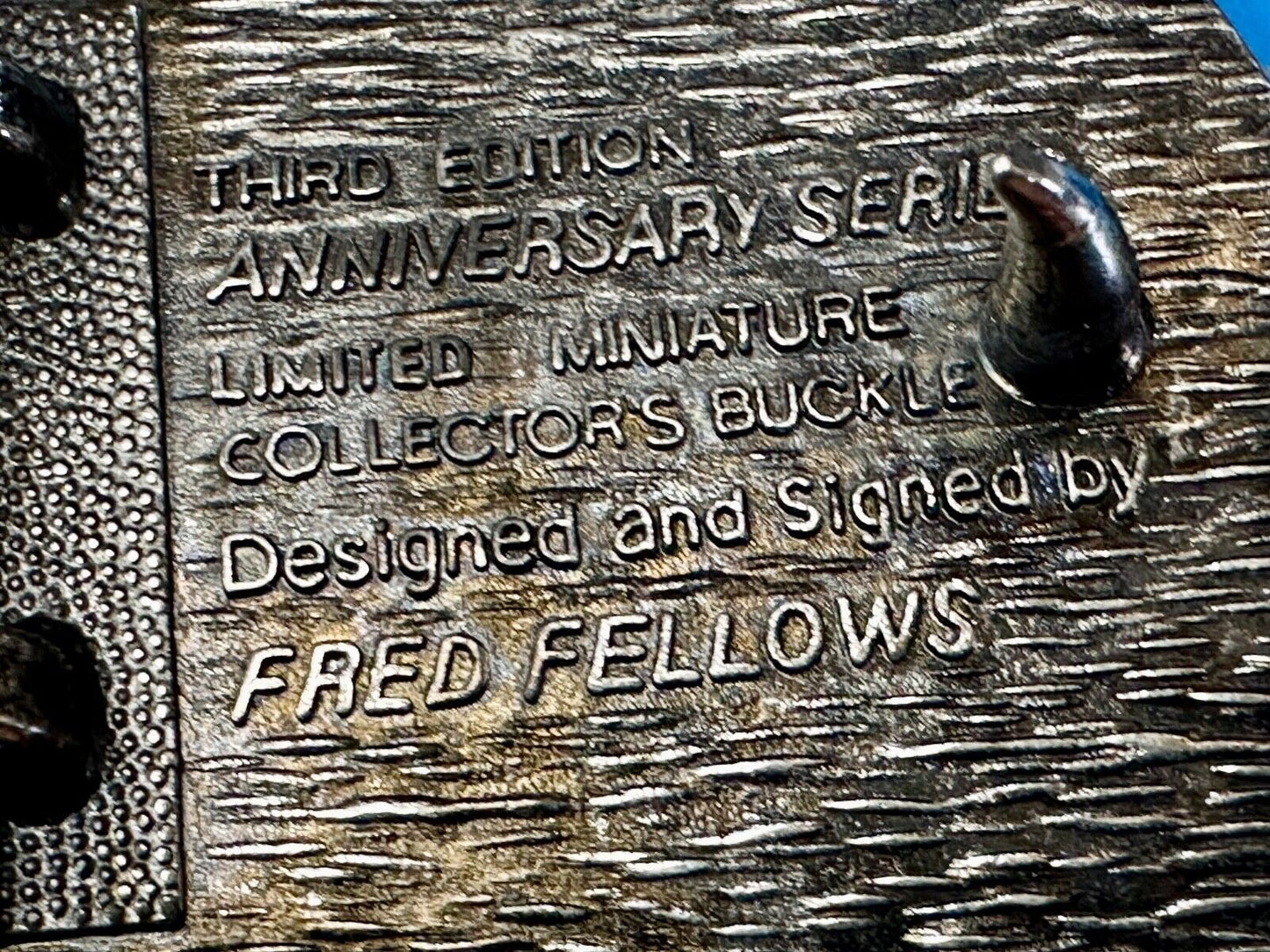 1985 NFR YOUTH SIZE `Rodeo Vintage Hesston Belt Buckle Steer Wrestling