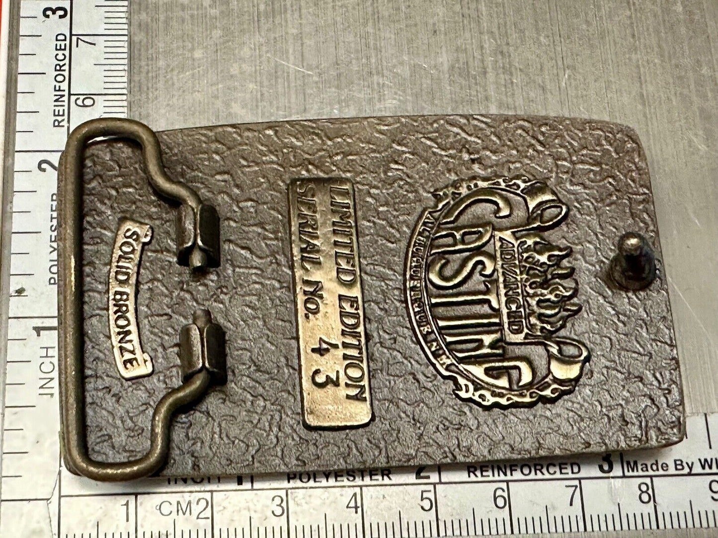 Vintage Historical Bevington House Madison County Iowa commemorative belt buckle
