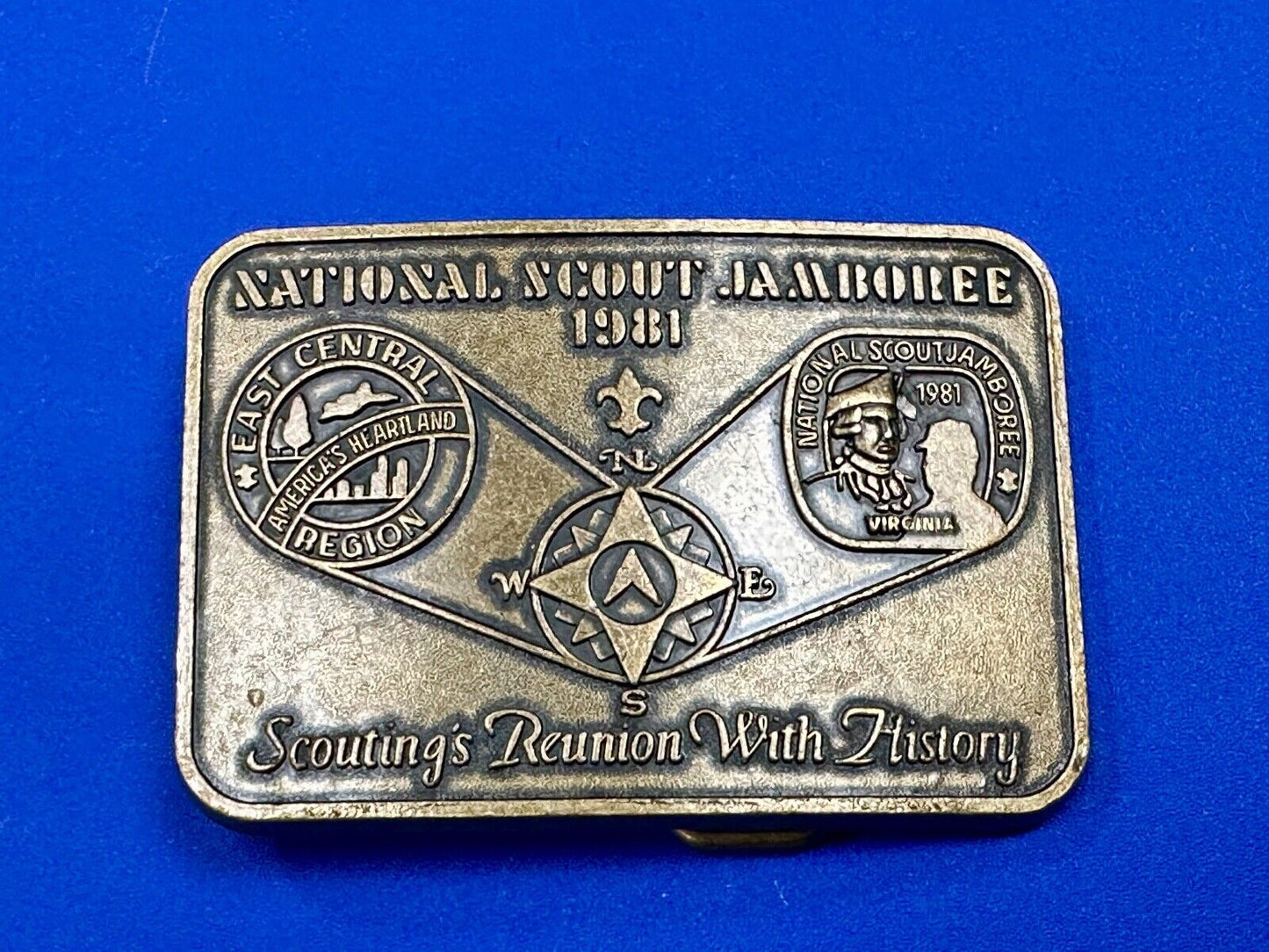 1981 National Scout Jamboree Belt Buckle BSA Boy Scout of America East Central