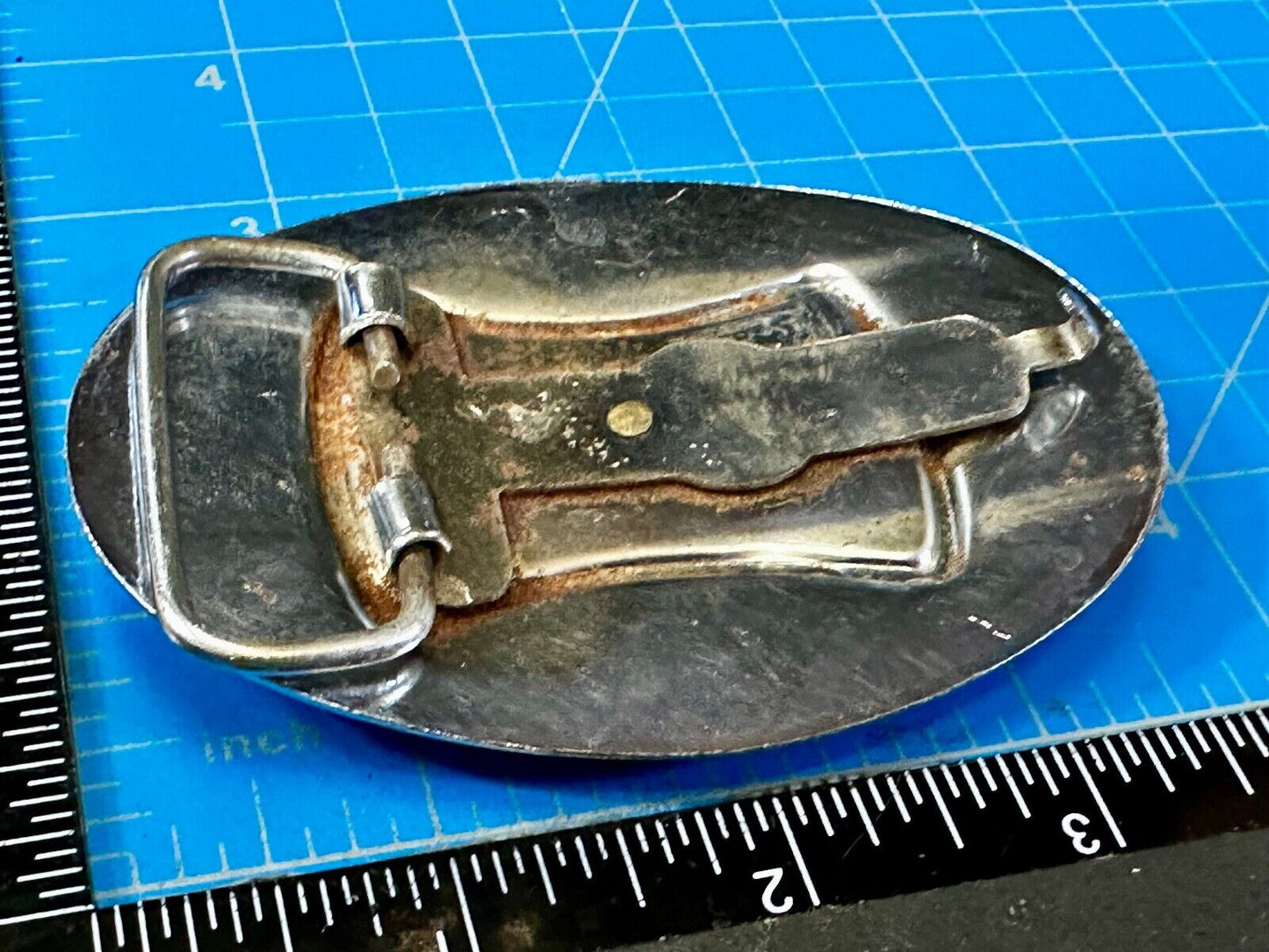 Texas Longhorn Cattle Bull Orange Enamel Backed Western Style Belt Buckle