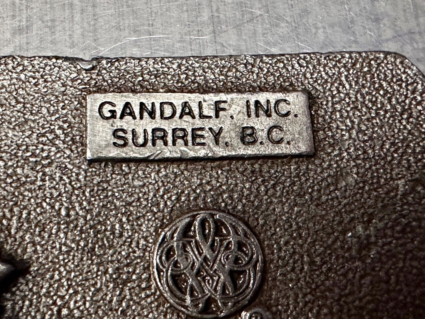 Totem Art Haida Clan Grizzly Bear Revered VTG 1977 Bergamot Belt Buckle