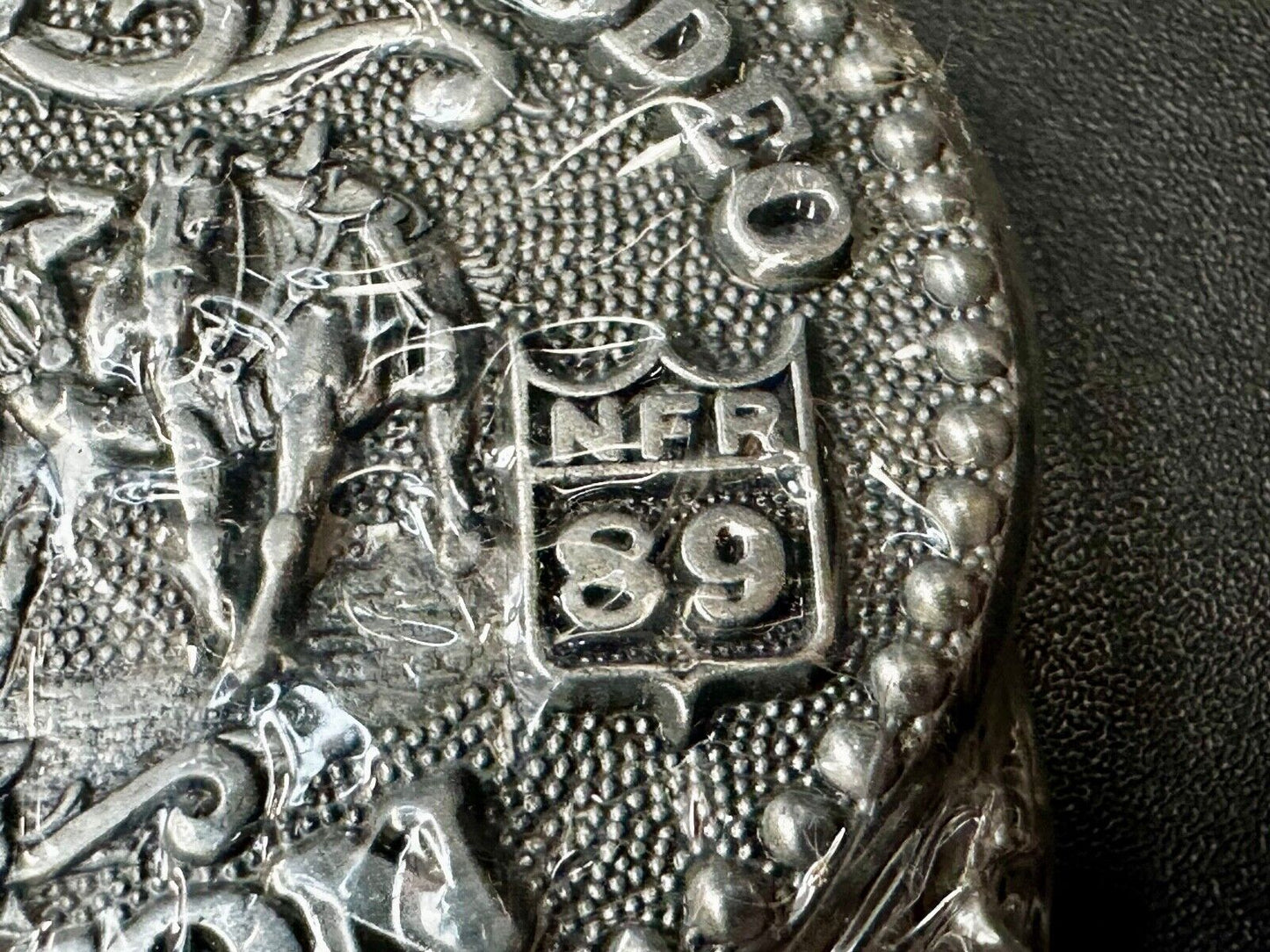 1989 NFR National Finals Rodeo NOS Youth Size Hesston Commemorative Belt Buckle