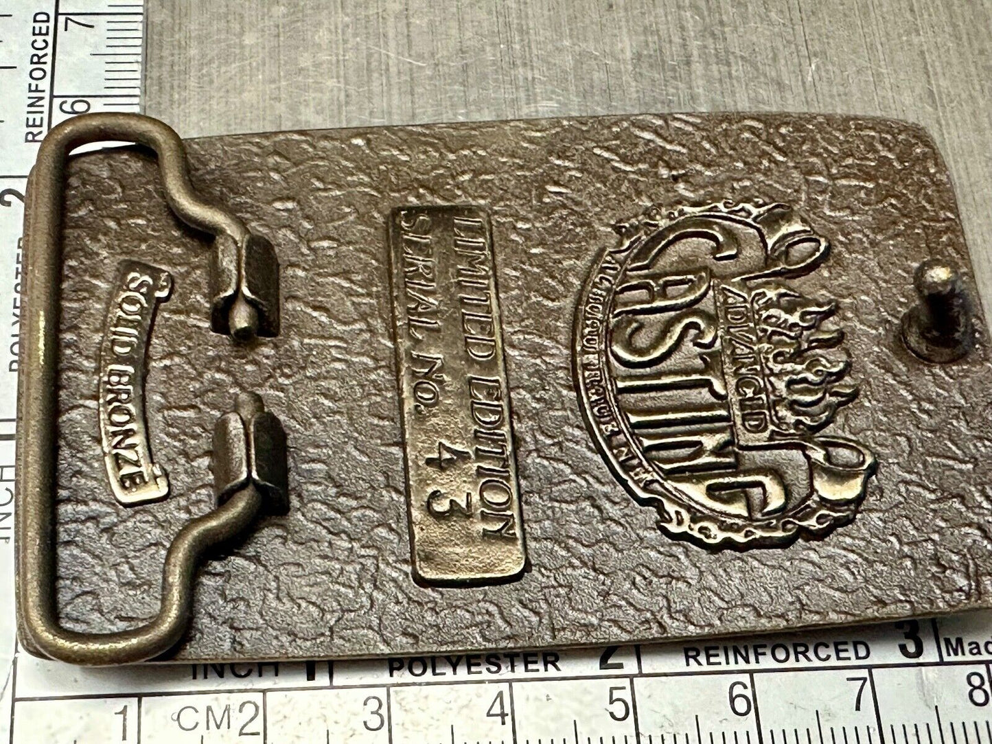 Vintage Historical Bevington House Madison County Iowa commemorative belt buckle