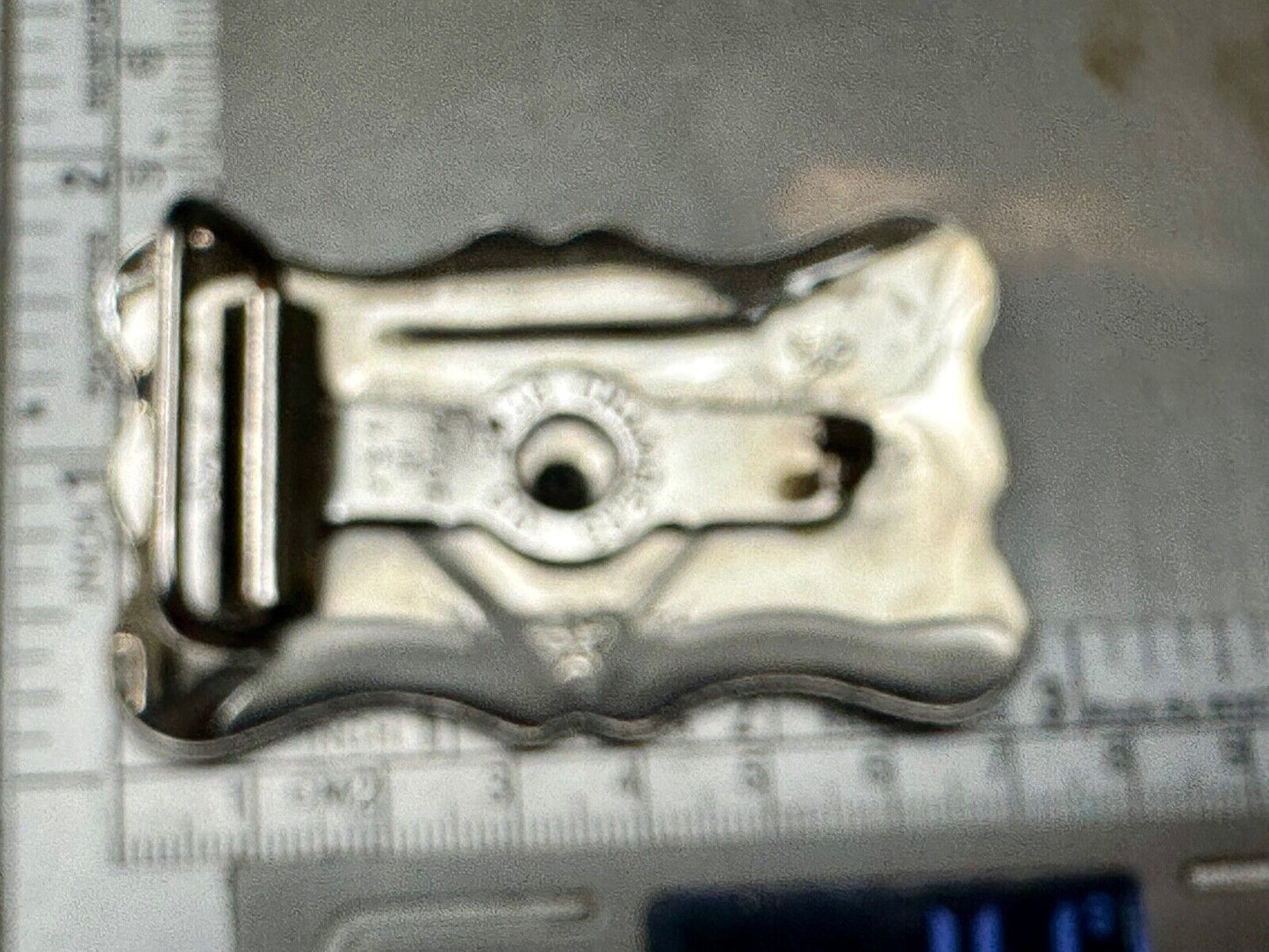 Vintage Chambers ornate engraved project craft belt buckle - no centerpiece
