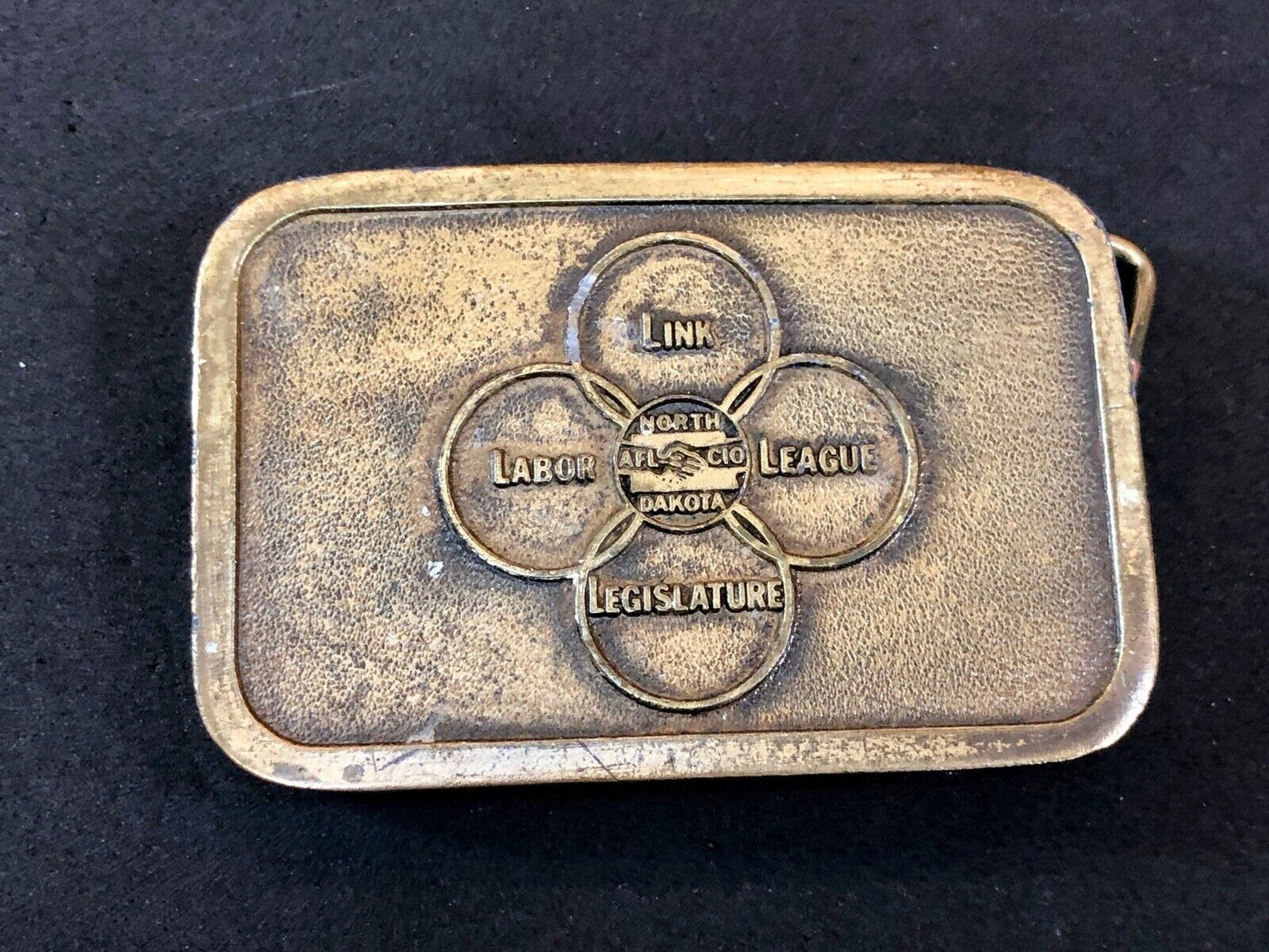 Vintage AFL-CIO North Dakota - Labor League Legislature belt buckle