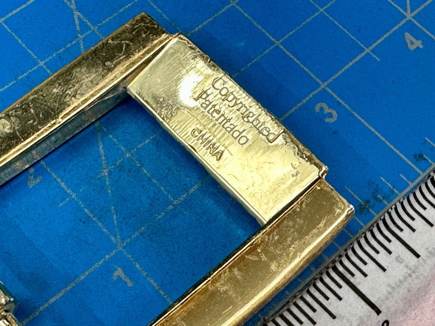 Thick Wide roller end style replacement gold tone belt buckle