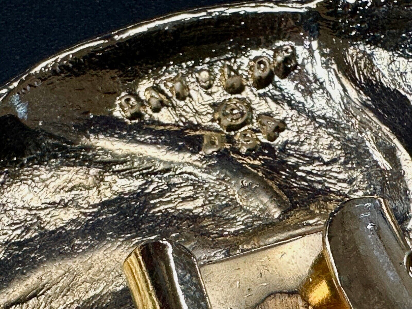 Vintage Day Lor Designer Signed Sash belt buckle Retro Scarf Slide