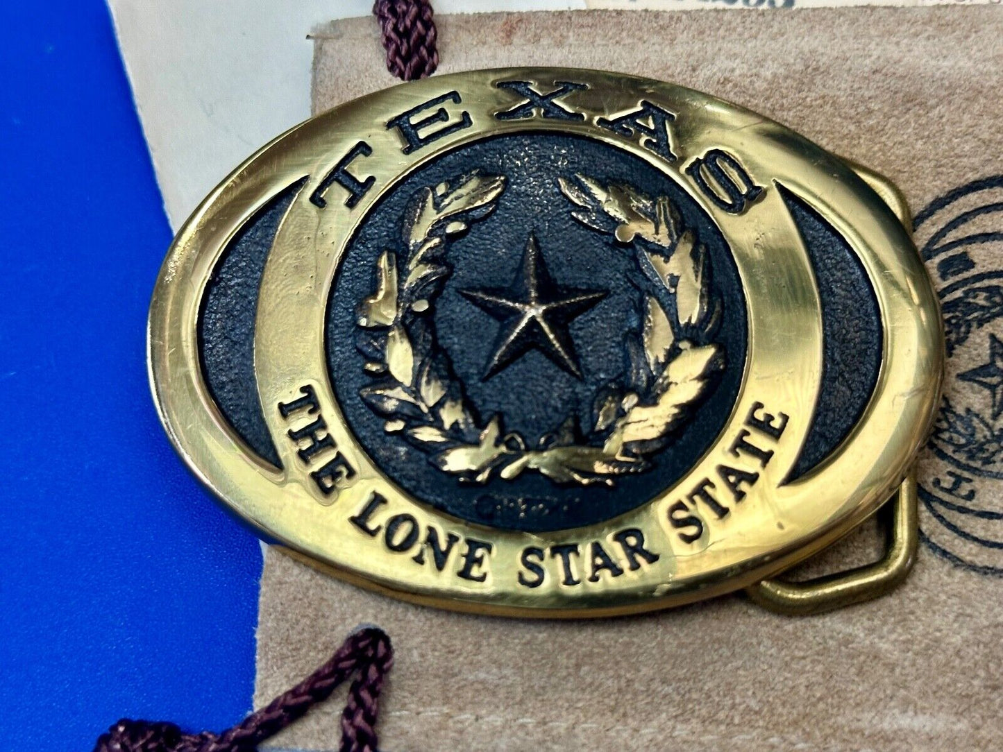 TEXAS THE LONE STAR STATE BELT BUCKLE - Heritage Mint LTD belt buckle w/ bag COA