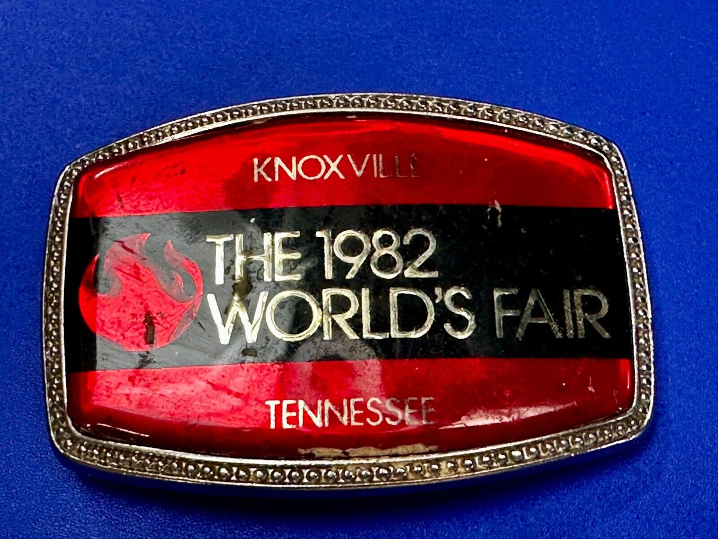 The 1982 Worlds Fair Energy Expo Knoxville Tennessee Souvenir Belt Buckle