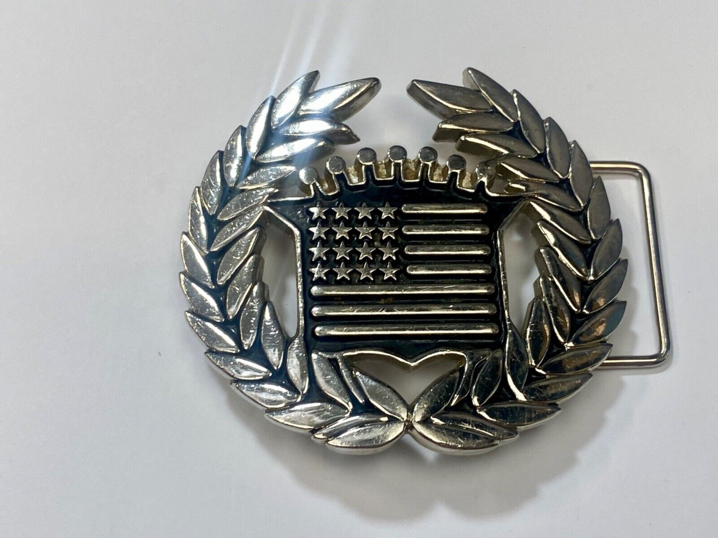 Vintage Cadillac Emblem Flag Large Belt Buckle by Famous Stars and Straps