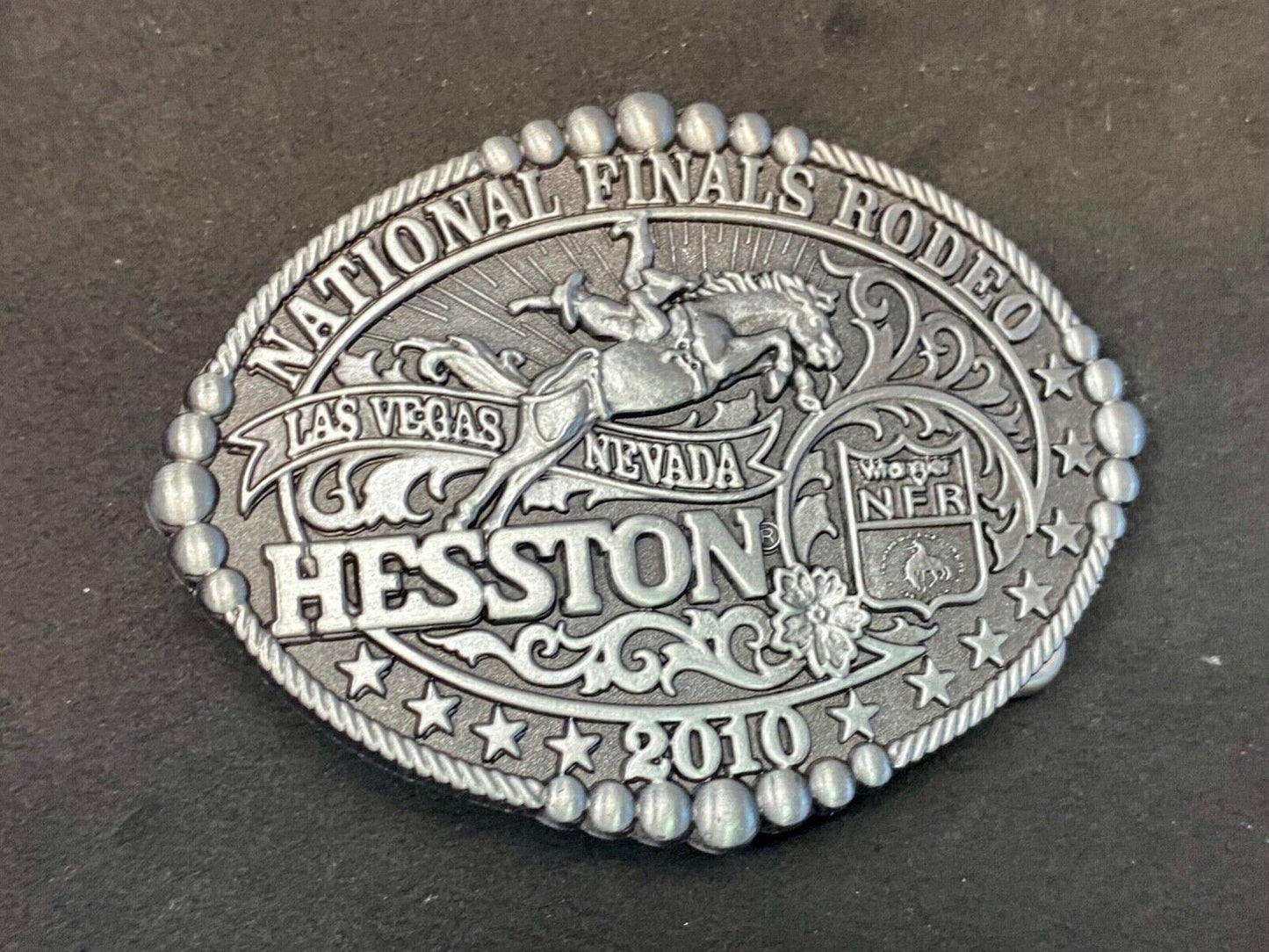 2010 Youth Size Nfr National Finals Rodeo Prca Sealed Belt Buckle