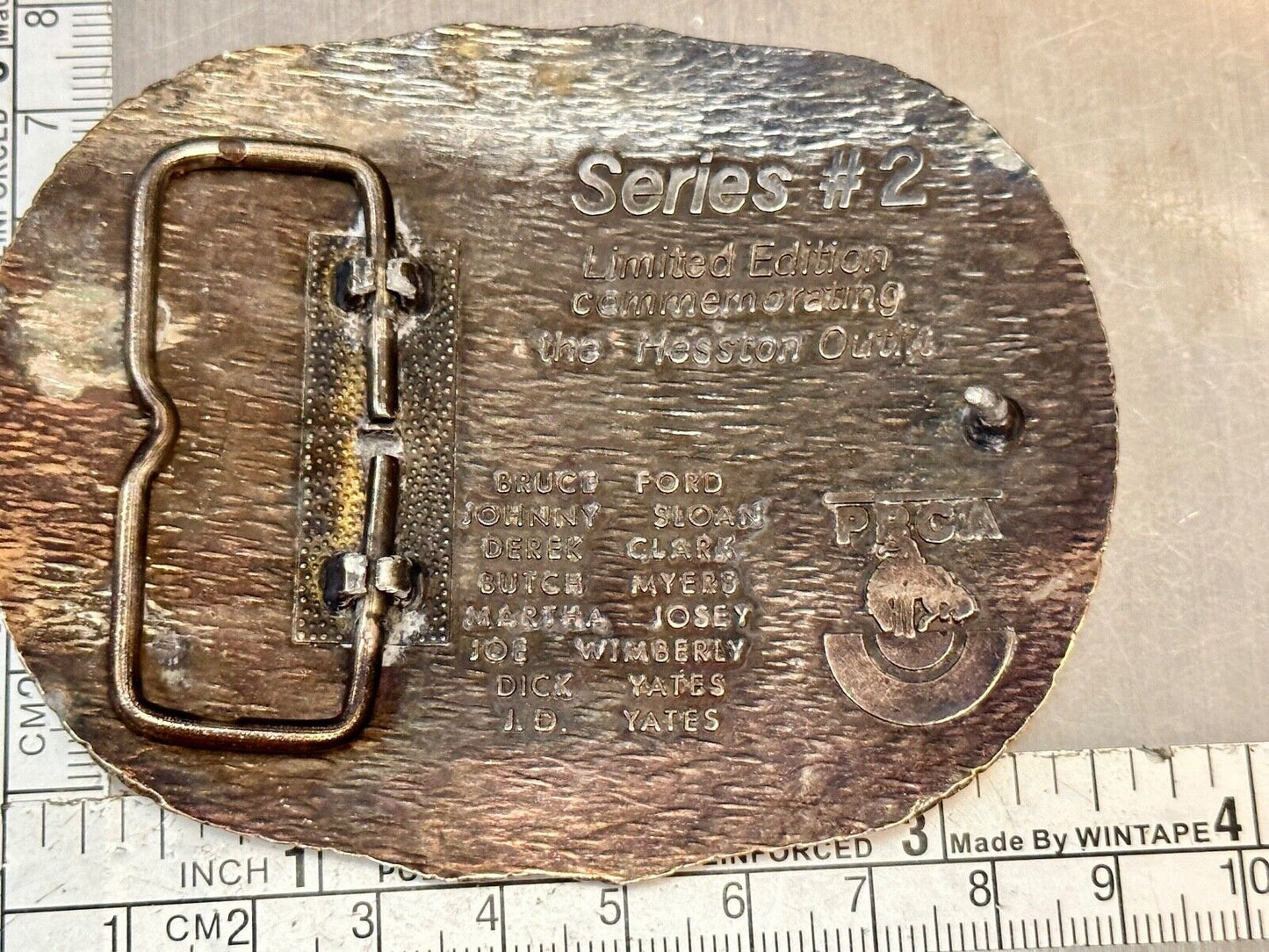1986 Hesston Outfit Tournament Rodeo - Limited Series No 2 belt buckle