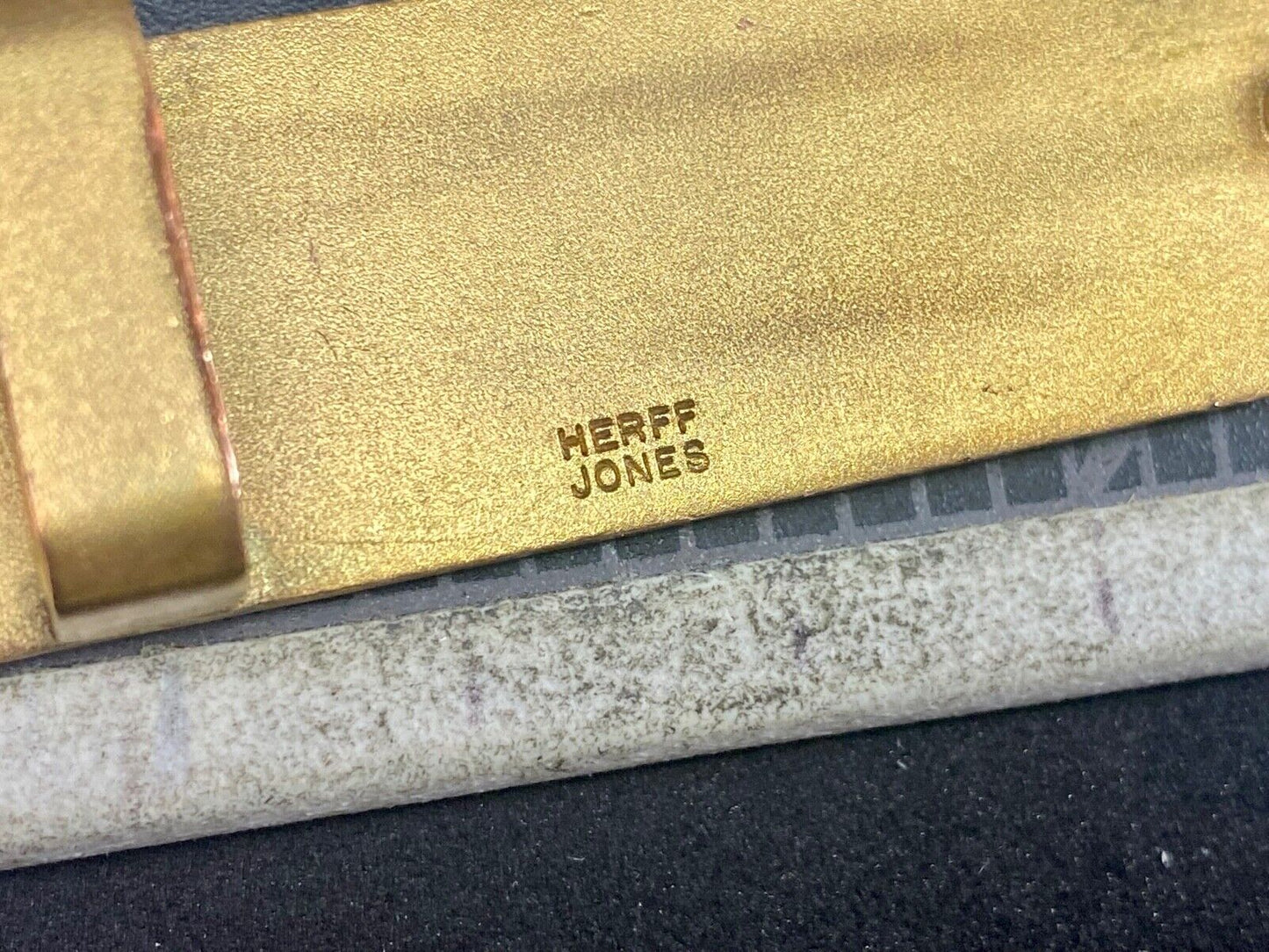 Vintage Belt Buckle By Herff Jones. Initials? Letters Gps