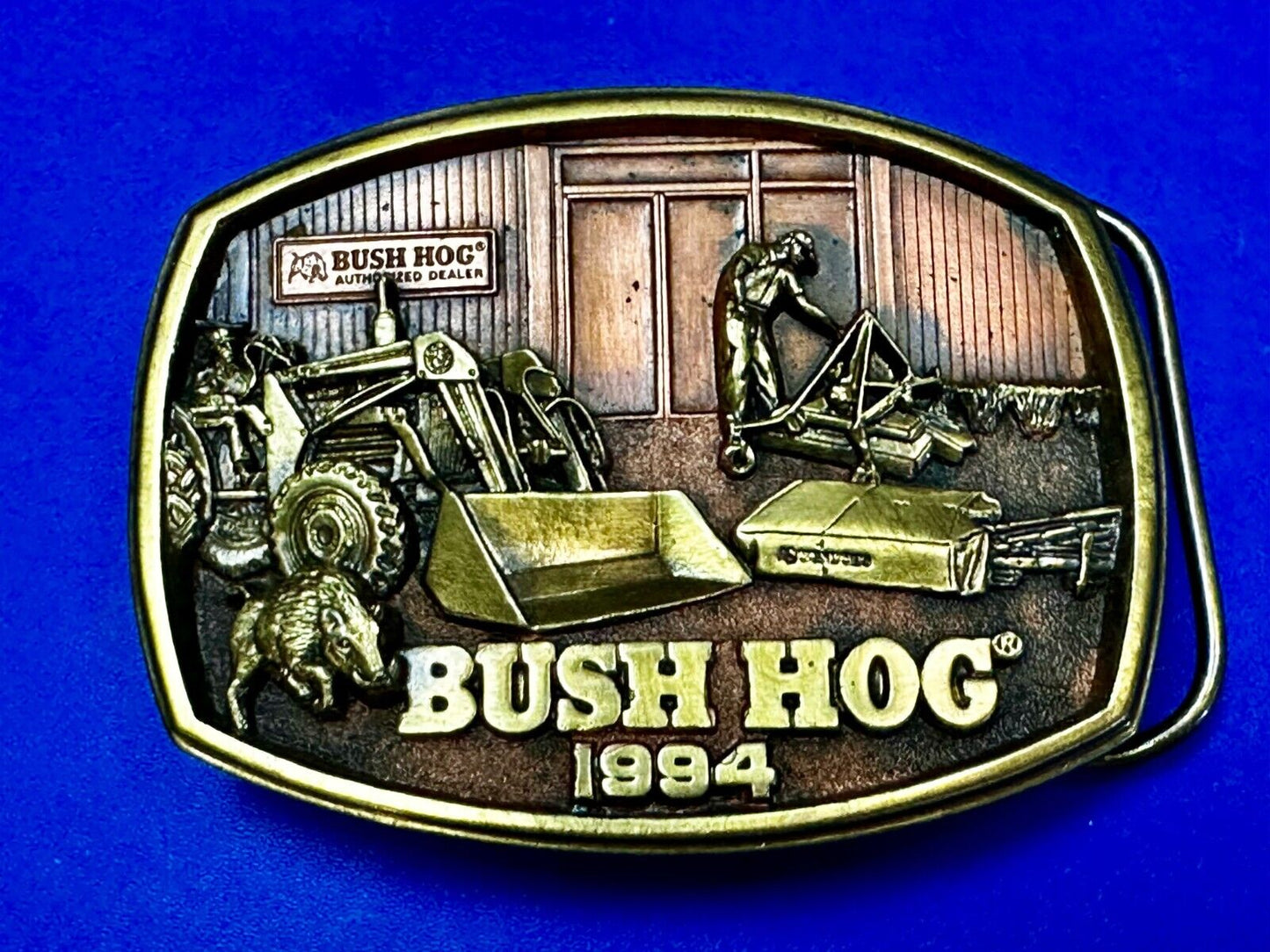 1994 Bush Hog The Legend Agriculture Machine Co. Commemorative Belt Buckle