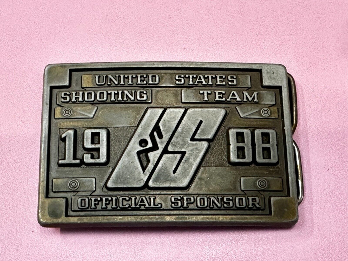 United States Shooting Team 1988 Official Sponsor Commemorative Belt Buckle