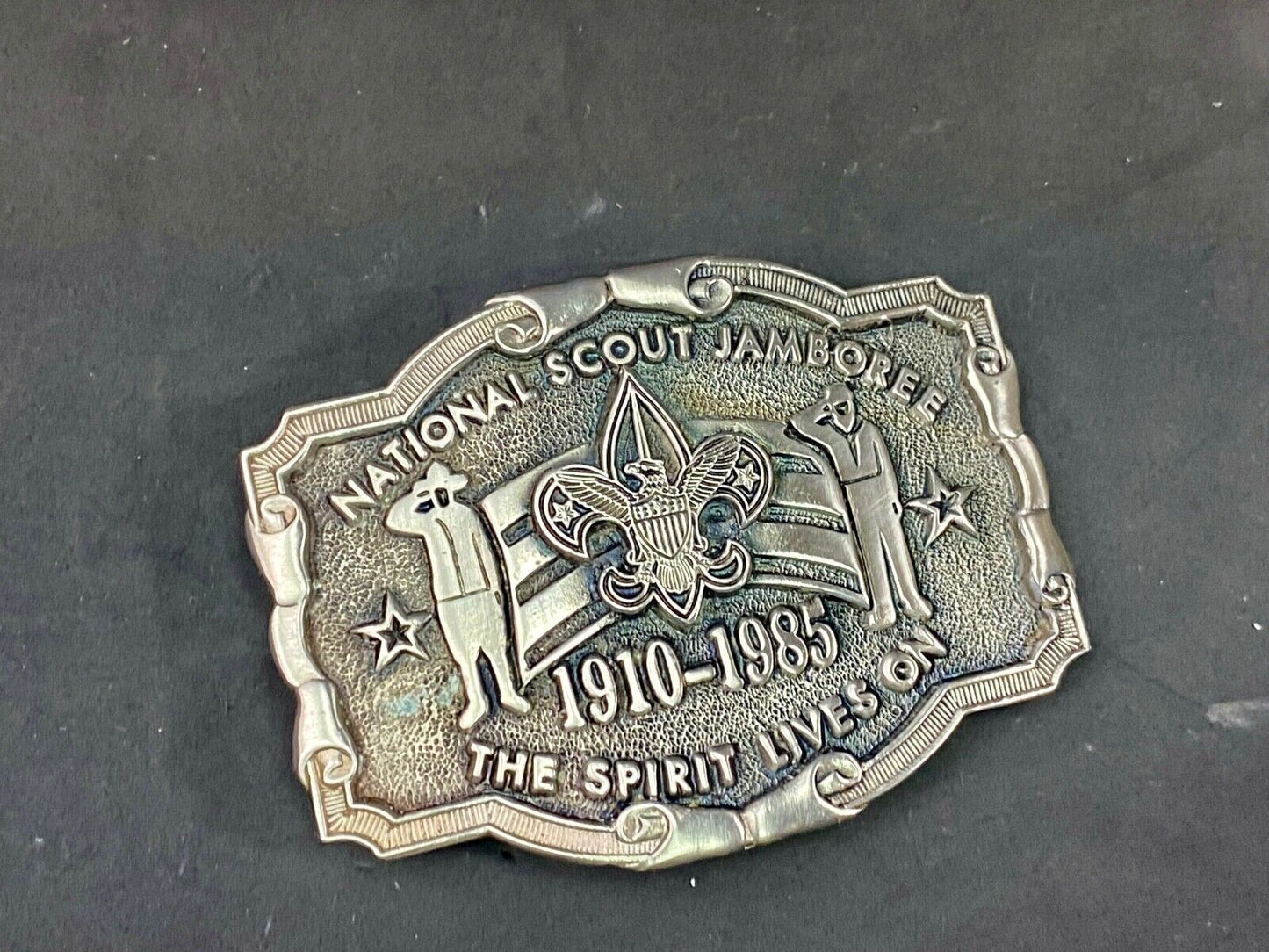 1985 National Scout Jamboree Belt Buckle Boy Scouts Of America By Texas Western