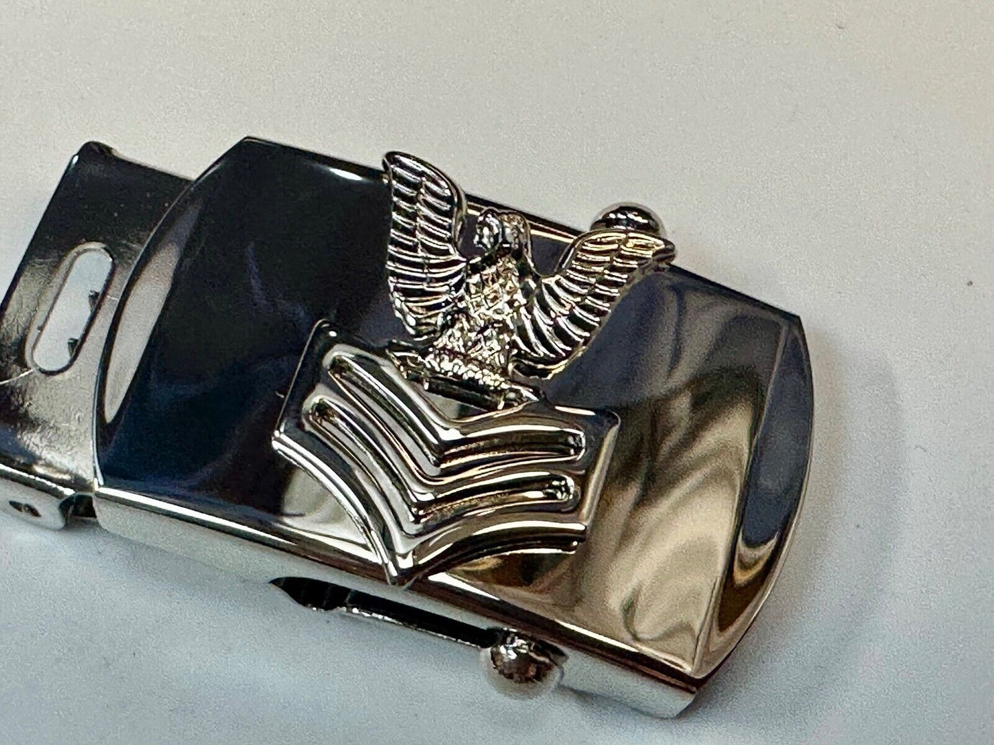 US Navy Petty Officer 1st Class Silver Brass Vanguard Belt Buckle USN Military