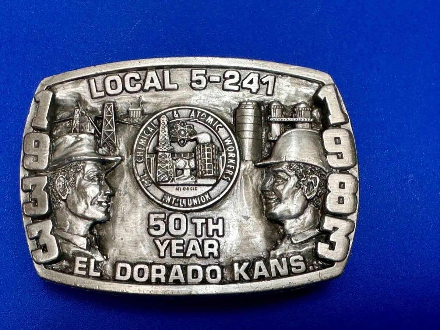 1983 El Dorado Kansas Local union 5 241 50th year celebration belt buckle