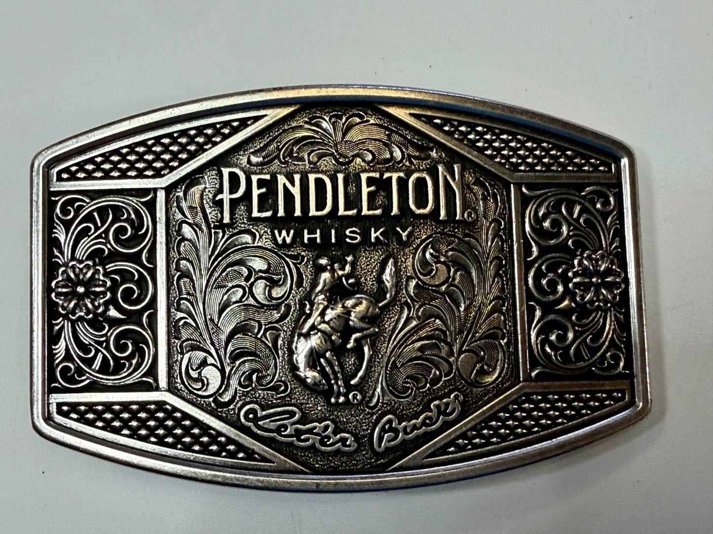 2022 Pendleton Whiskey Let'er Buck Rodeo Cowboy Montana Silversmiths Belt Buckle