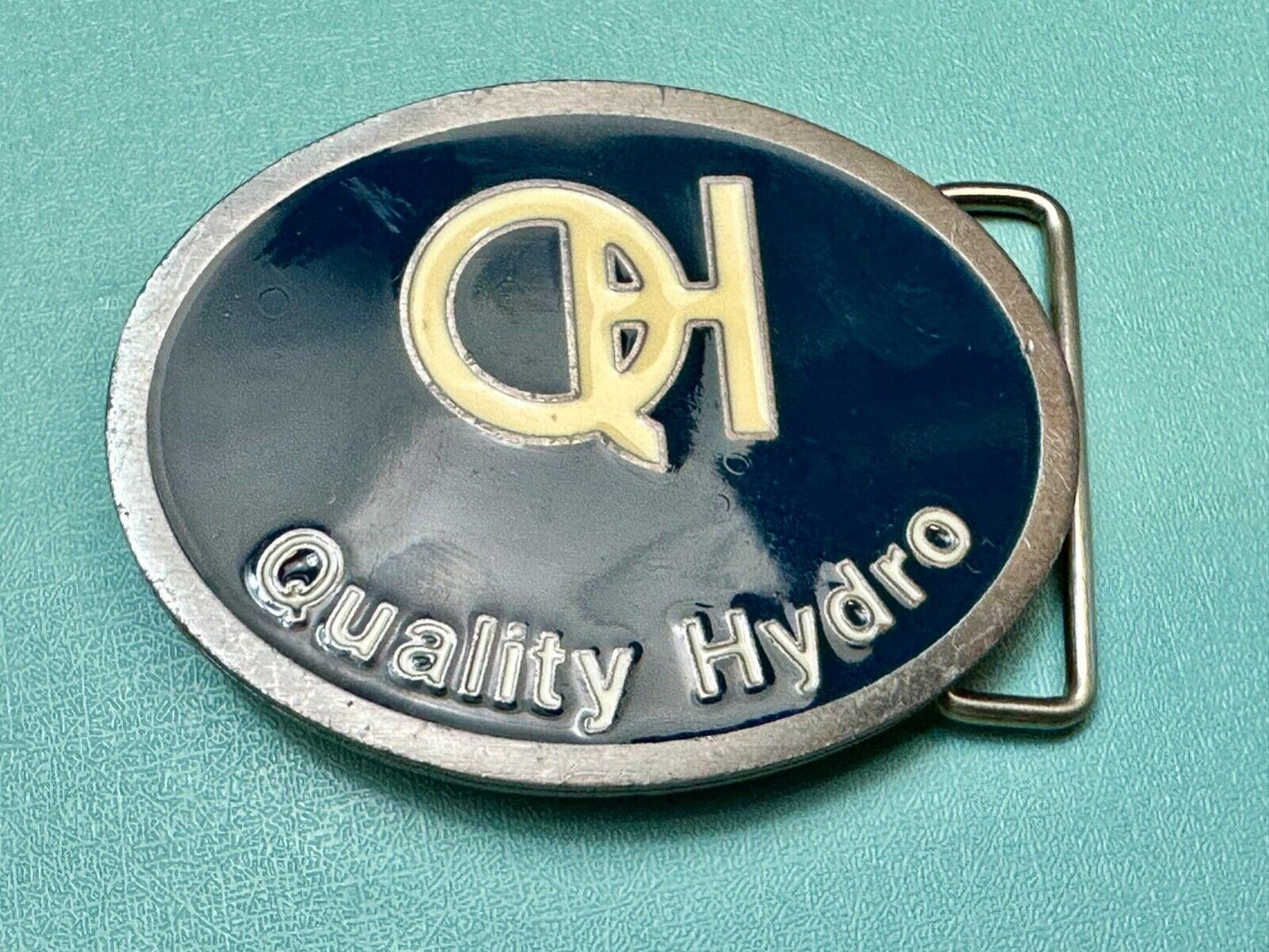 Vintage QH Quality Hydro Promotional Company Prairie, WI belt buckle