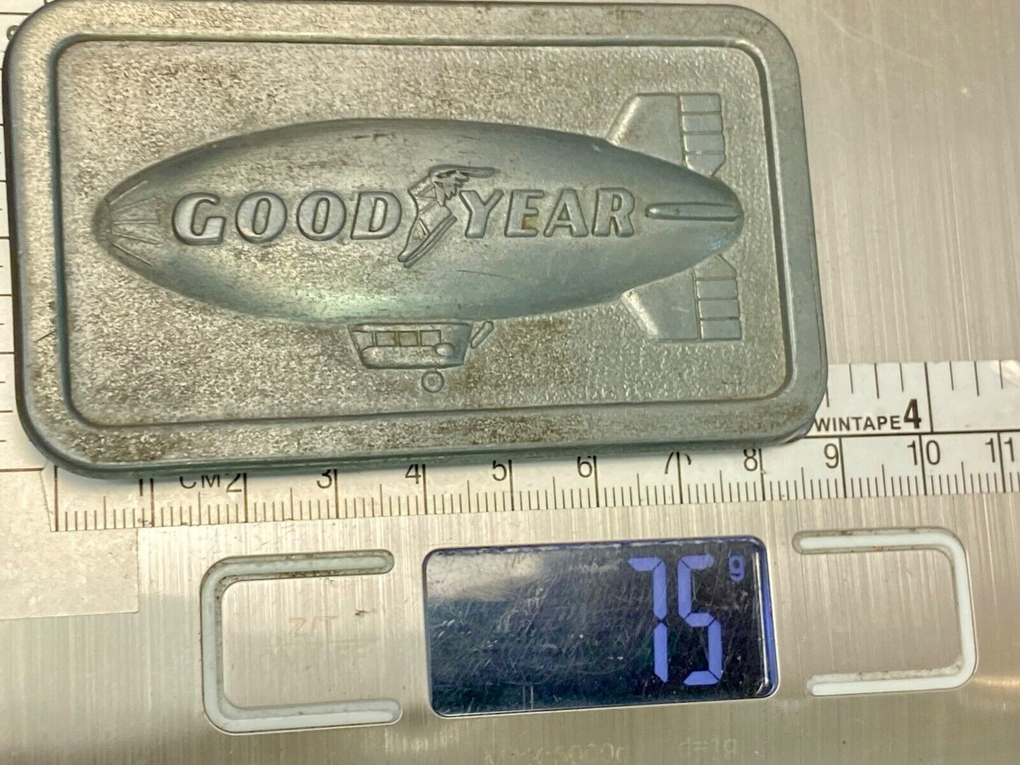 The Goodyear Blimp - Sporting Events, Tire And Rubber Company Belt Buckle