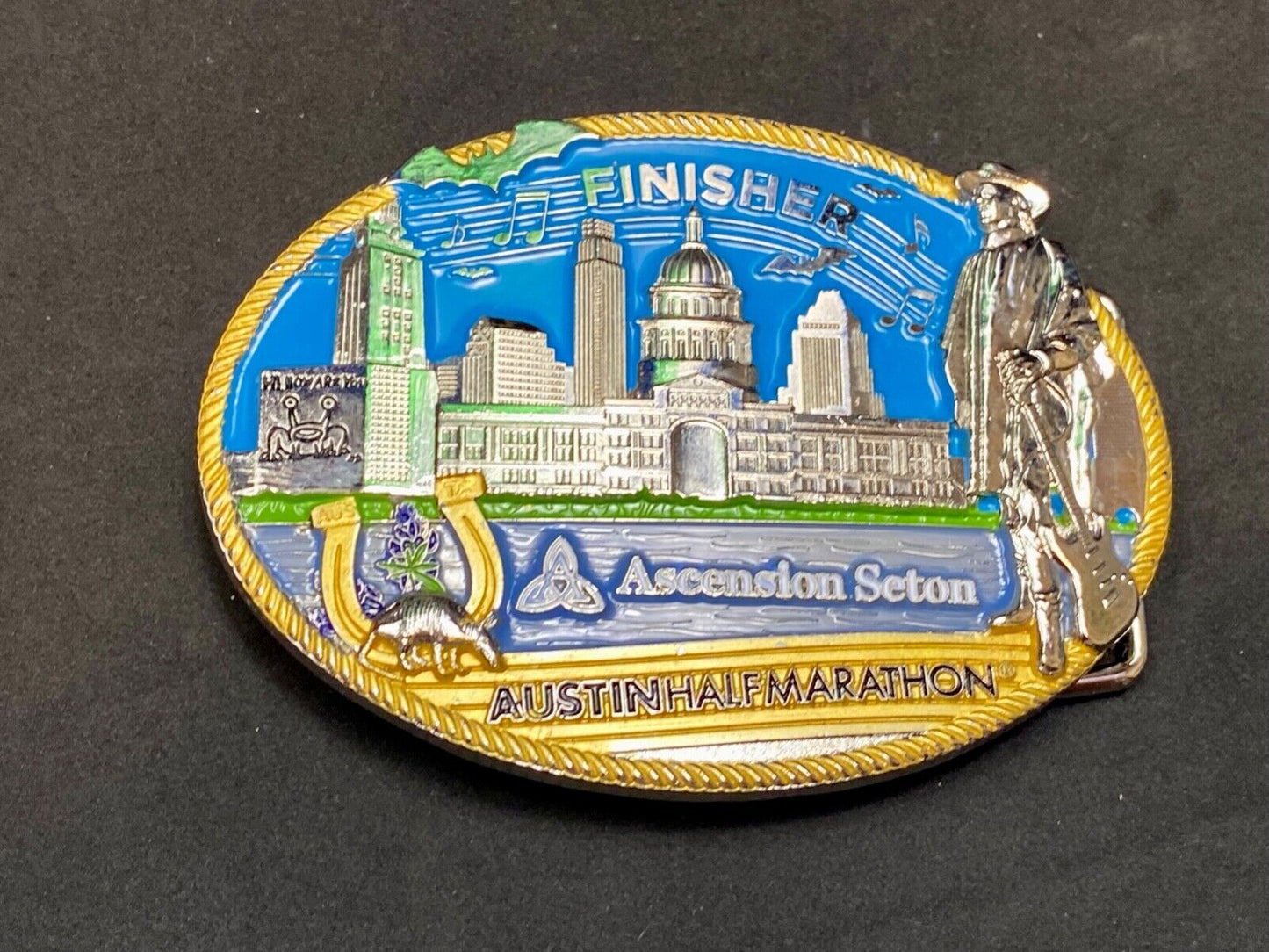 Ascension Section Austin Half Marathon & 5K Race Finisher Belt Buckle