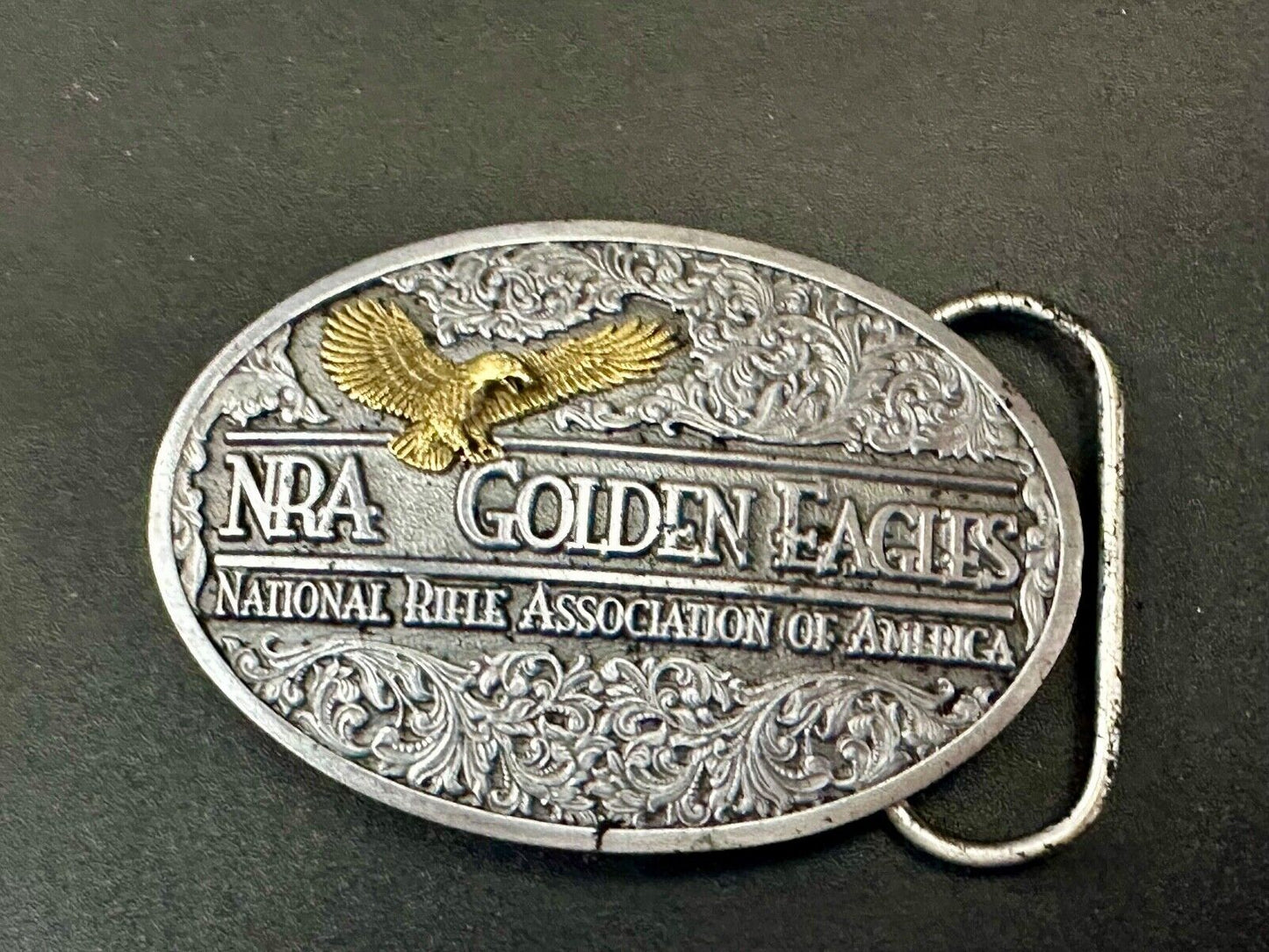 1994 NRA Golden Eagles National Rifle Association Limited Belt Buckle in box