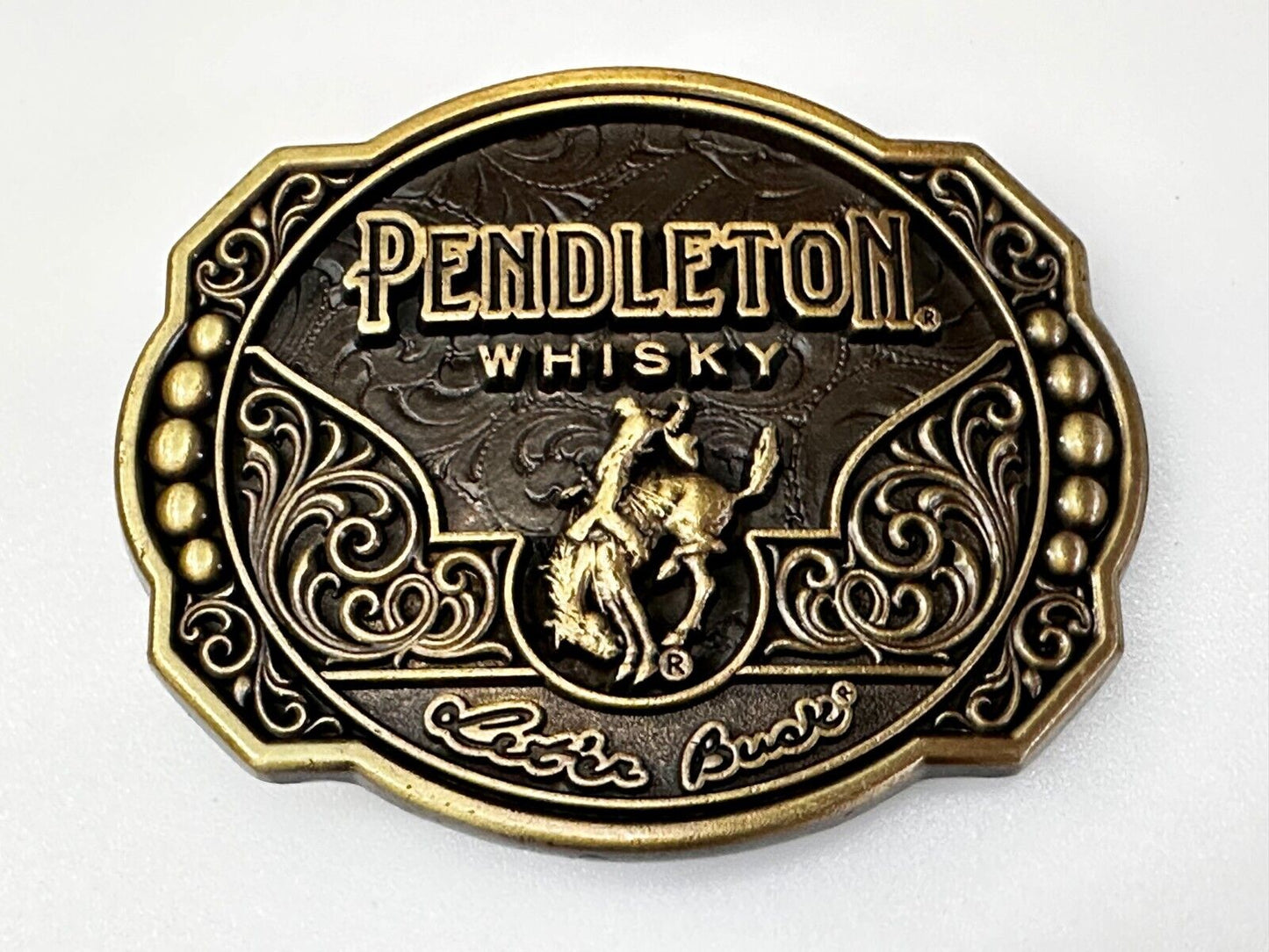 2024 Pendleton Whiskey Let'er Buck Rodeo Cowboy Montana Silversmiths Belt Buckle