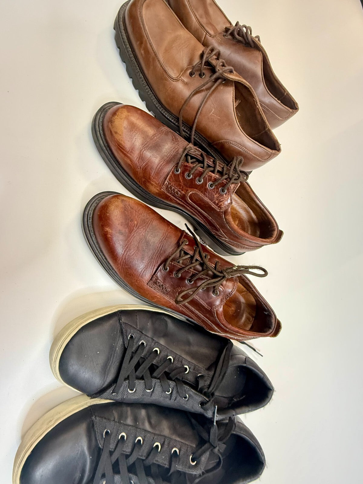 3 lot mens shoes - Armani Exchange AX , Kenneth Cole Reaction, Dunham Size 11.5