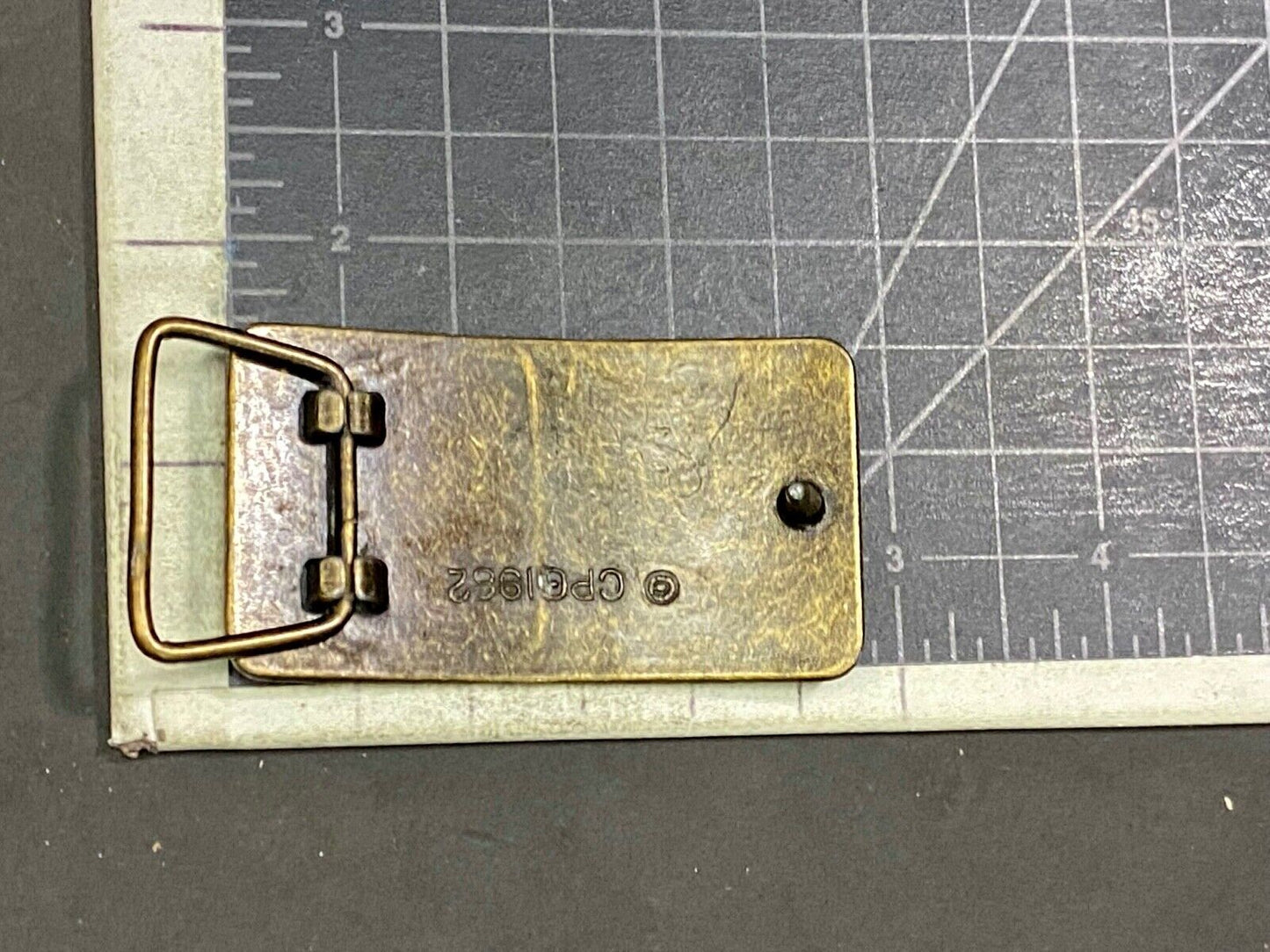 1982 Kenner Fast 111'S Company Advertisement Belt Buckle License Plates