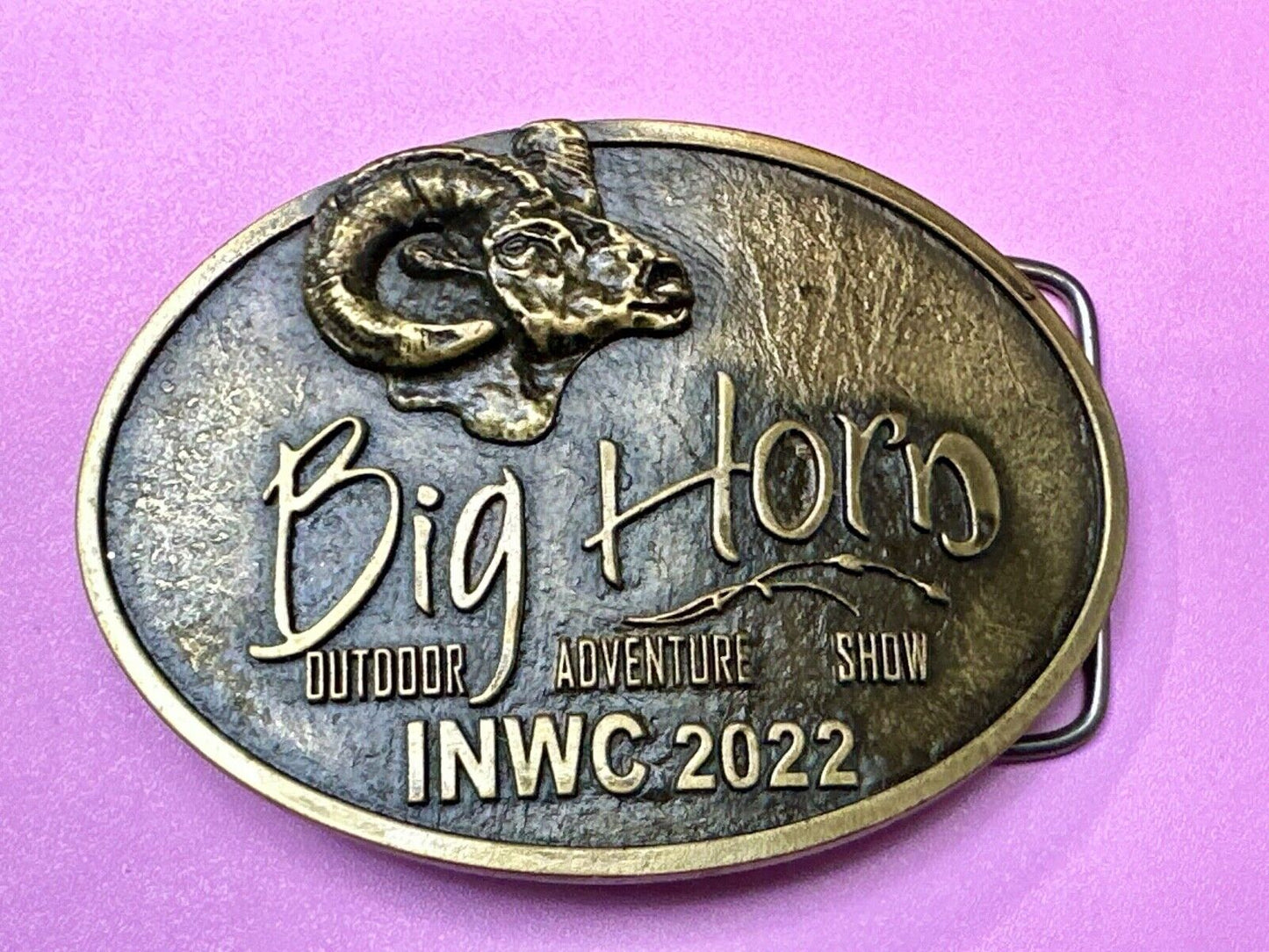 BIG HORN SHOW 2022 Outdoor Adventure Inland N.W. INWC Spokane WA Belt Buckle