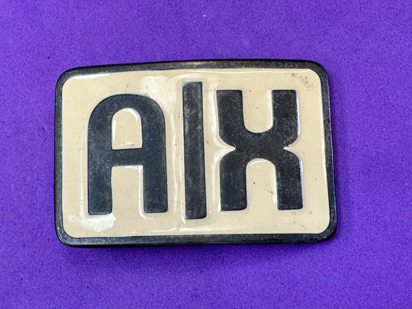 AX belt buckle. unknown to me - Estate Find