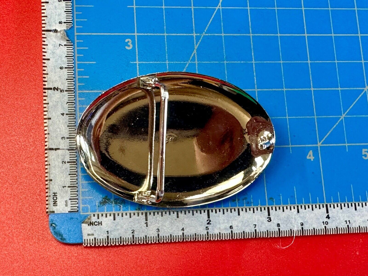 BC - B Cayaditto Zuni Native American Indian turquoise cab stone belt buckle