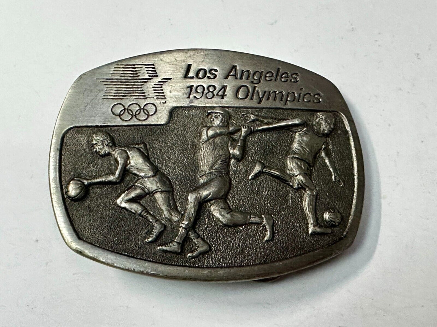 Baseball - 1984 Los Angeles Olympics Commemorative Pewter Sanchez Belt Buckle
