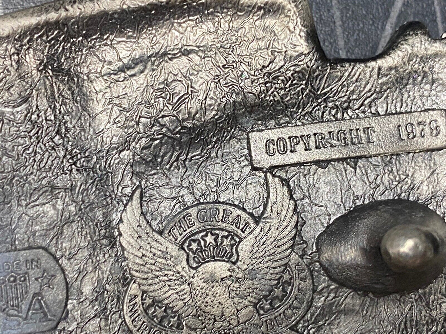 Train Caboose Collectors Belt Buckle Great American Buckle Co 1979 Made USA