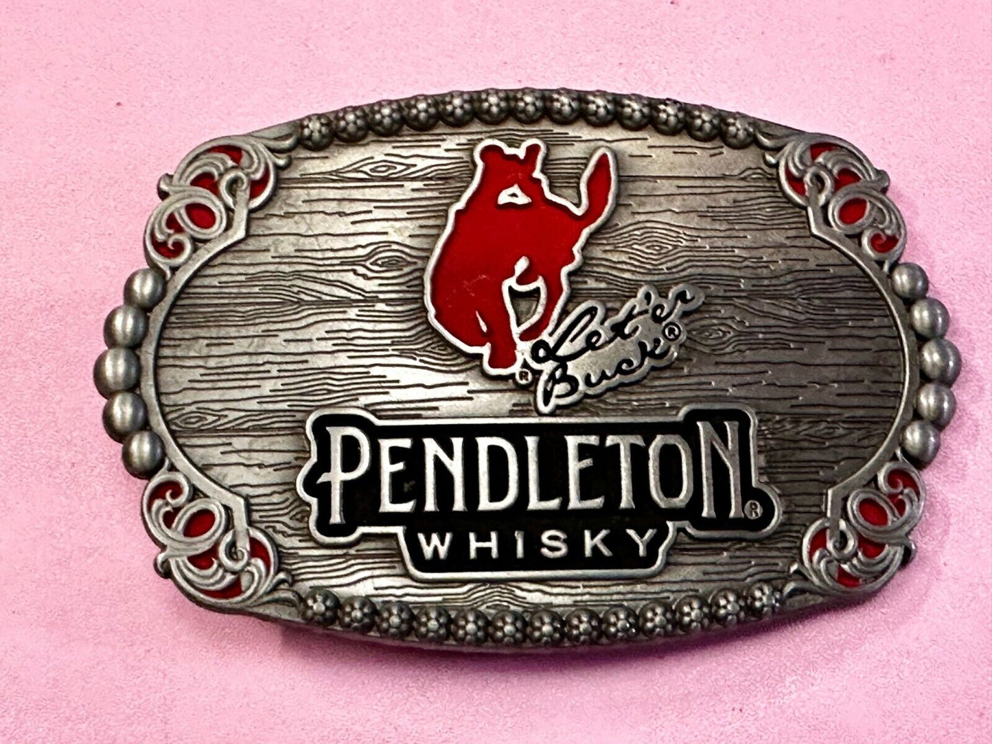 2023 Pendleton Whiskey Let'er Buck Rodeo Cowboy Montana Silversmiths Belt Buckle