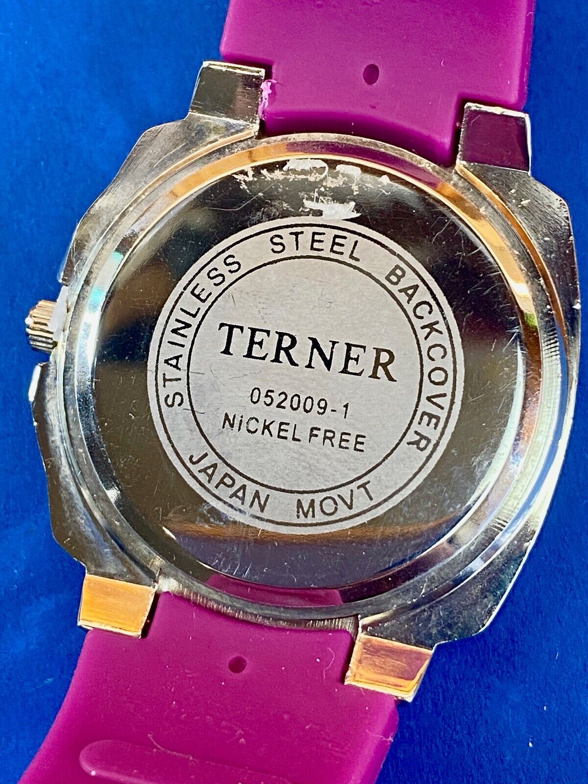 Terner 052009-1 Women's Watch - Pink Band Rhinestone Accents - New Battery