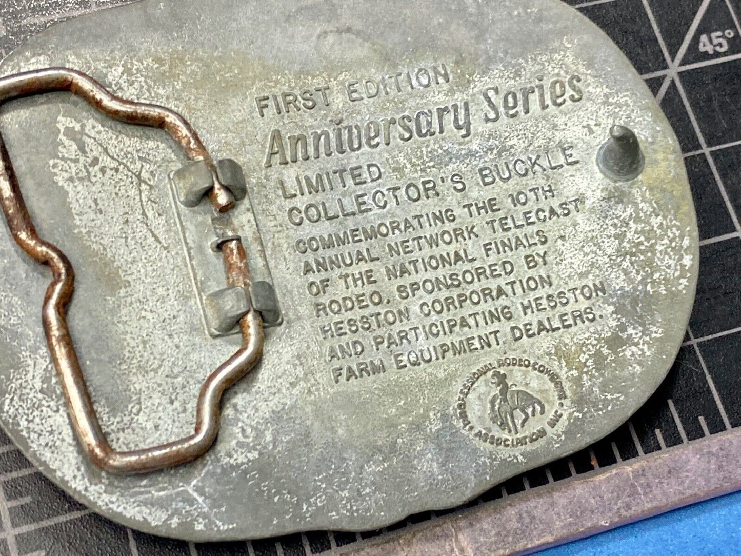 1983 1st edition 25th anniversary NFR National Finals Rodeo belt buckle