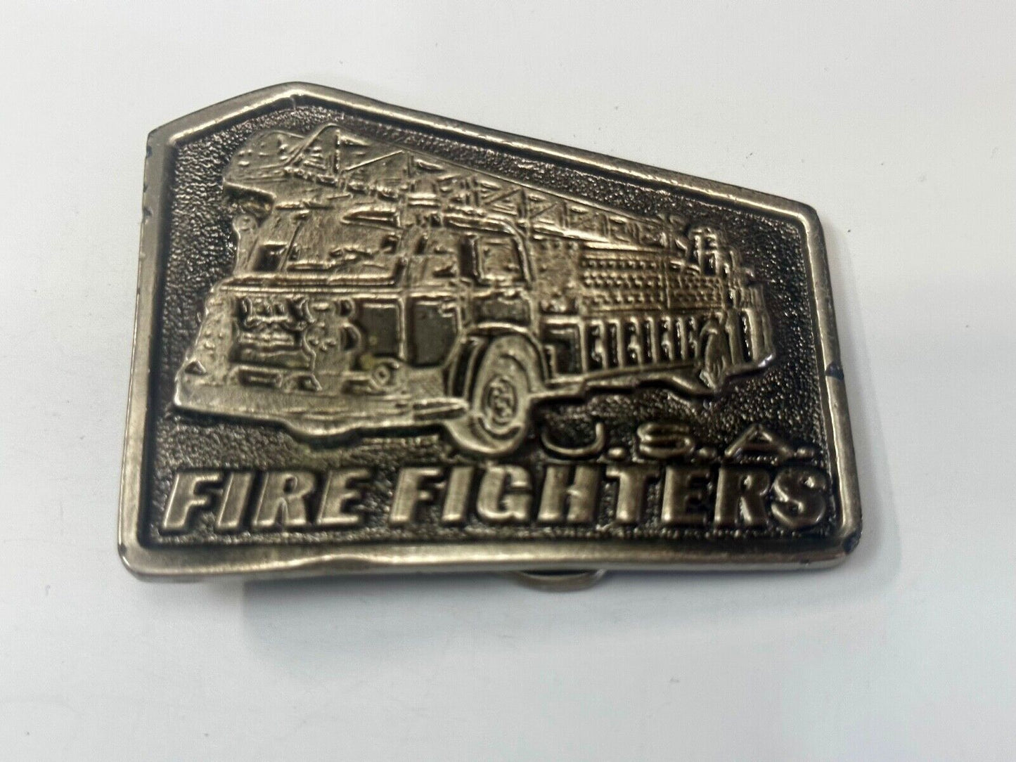 USA American Firefighters Ladder Truck Commemorative metal color Belt Buckle