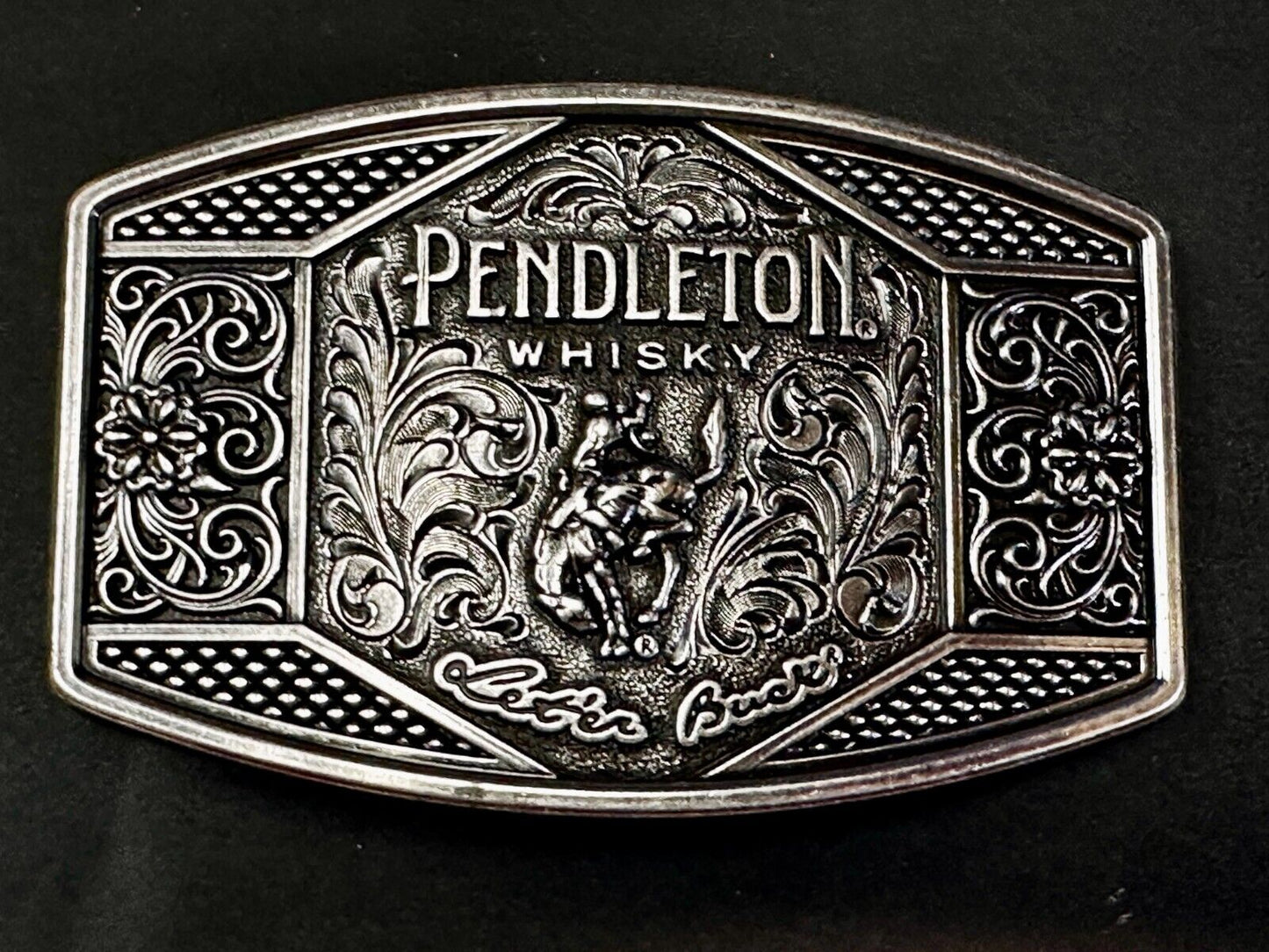 2022 Pendleton Whiskey Let'er Buck Rodeo Cowboy Montana Silversmiths Belt Buckle