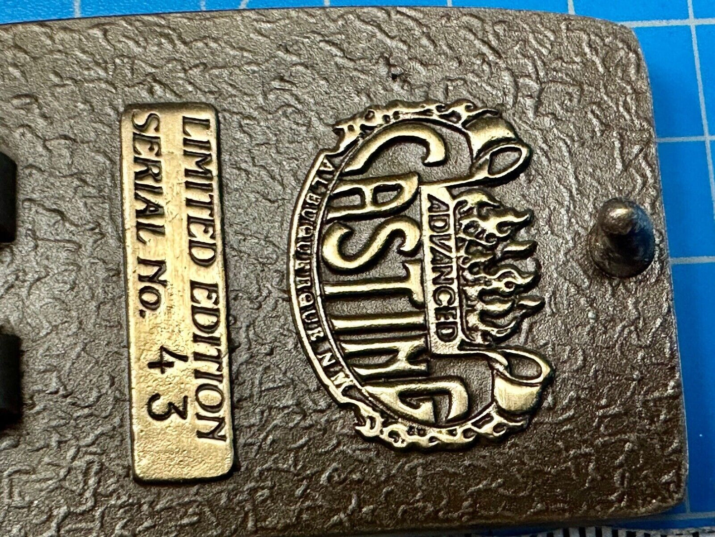Vintage Historical Bevington House Madison County Iowa commemorative belt buckle