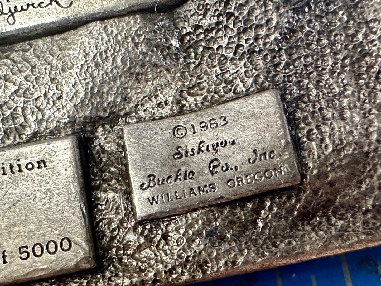 THE ROCKY MOUNTAINS** COMMEMORATIVE BELT BUCKLE VINTAGE 1983 BELT BUCKLE