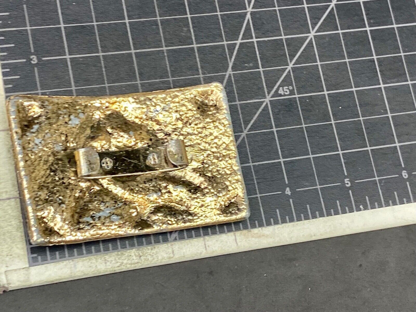 Beautiful Woman - Raised Dimension On Gold Tone Belt Scarf Tie Slide Buckle