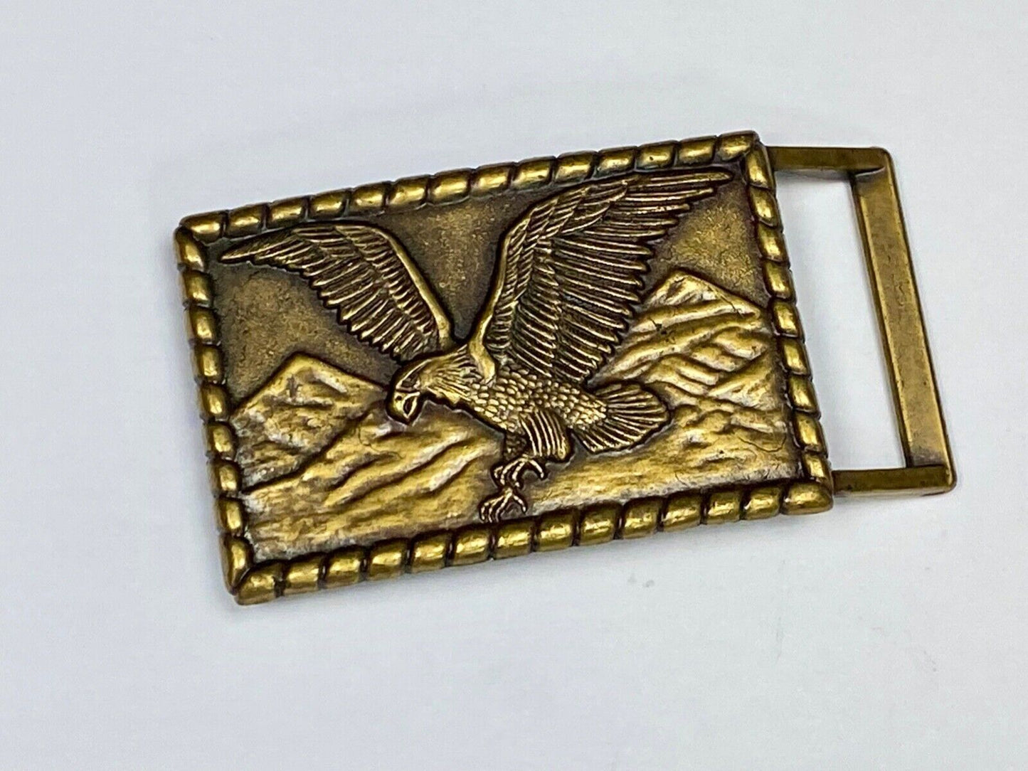 Vintage Eagle Belt Buckle American Americana Usa Biker Mountains Classic