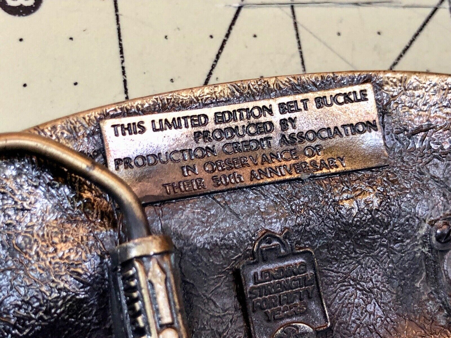 The first PCA loan belt buckle - Lending and strength production credit assn.